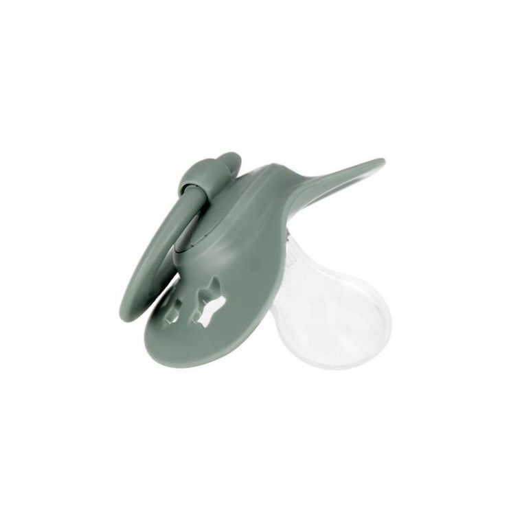 Nuk, Signature, smoczek uspokajający, silikonowy, 0-6m, zielony, 2 szt.