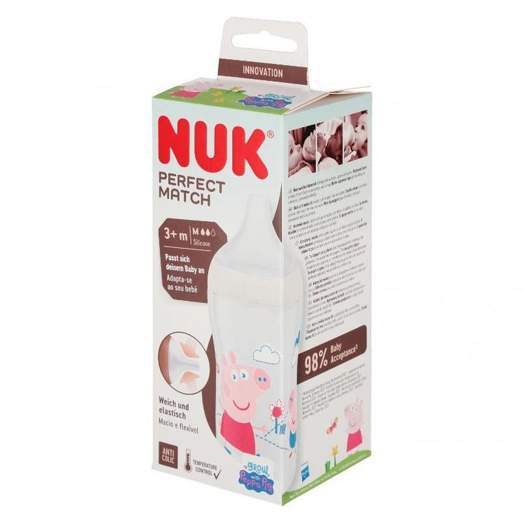 Nuk, Świnka Peppa, butelka, 260 ml