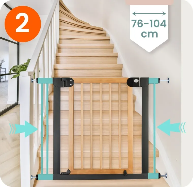 Nukido, barierka, bramka zabezpieczająca, czarna