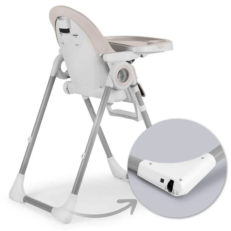 Nukido, Belo, krzesełko do karmienia ze stolikiem, leżaczek, szare