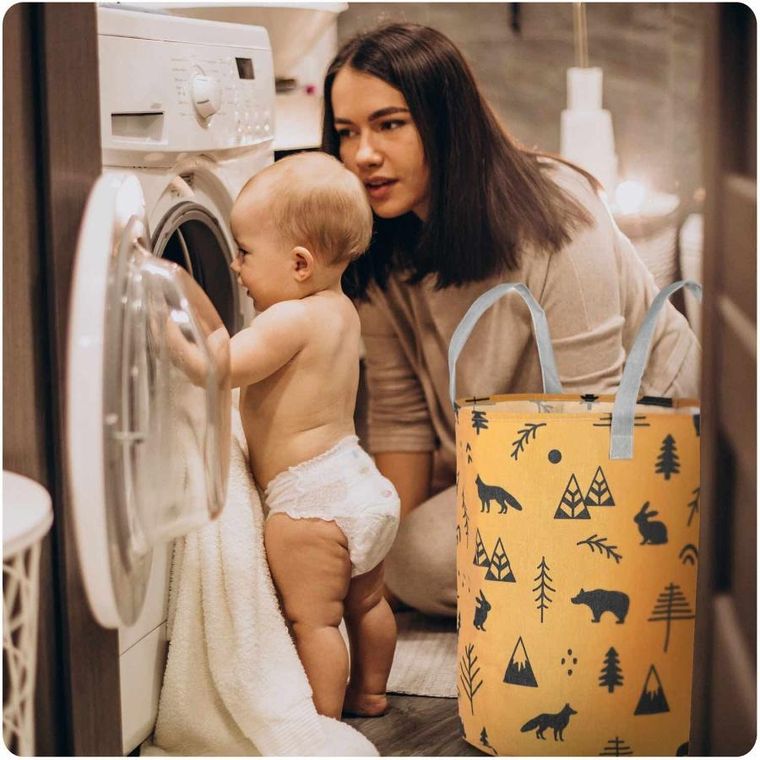 Nukido, kosz na zabawki, pomarańczowy