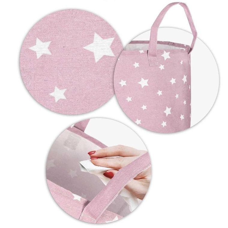 Nukido, kosz na zabawki, różowy