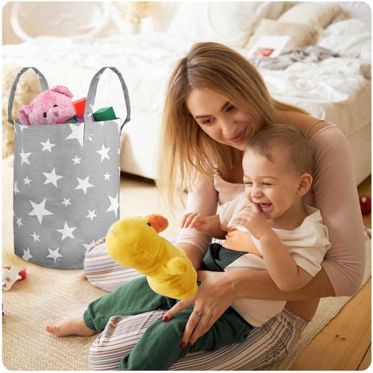 Nukido, kosz na zabawki, szary