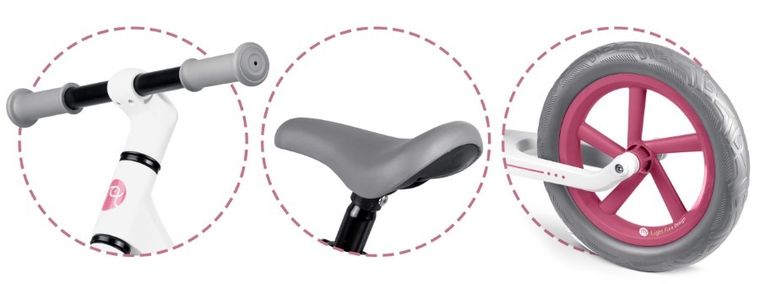 Nukido, Light Flee, rowerek biegowy dla dzieci, biały