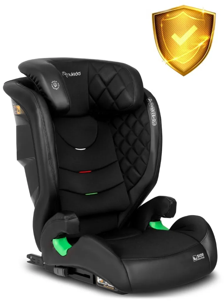Nukido, Louis, fotelik samochodowy, ISOFIX, czarny, 15-36 kg