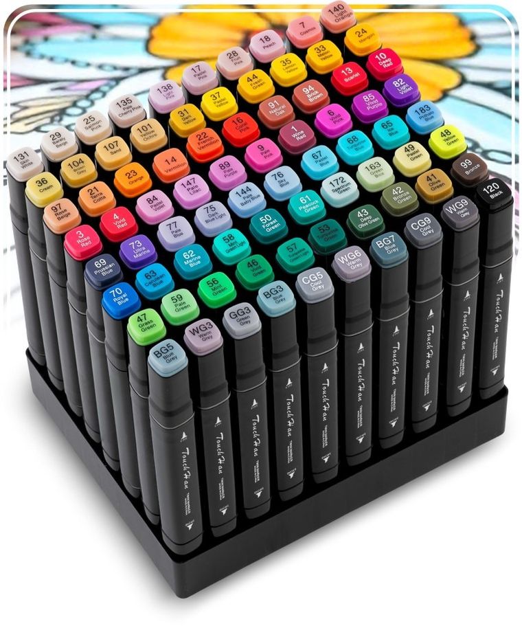 Nukido, markery alkoholowe z torbą, 80 szt.