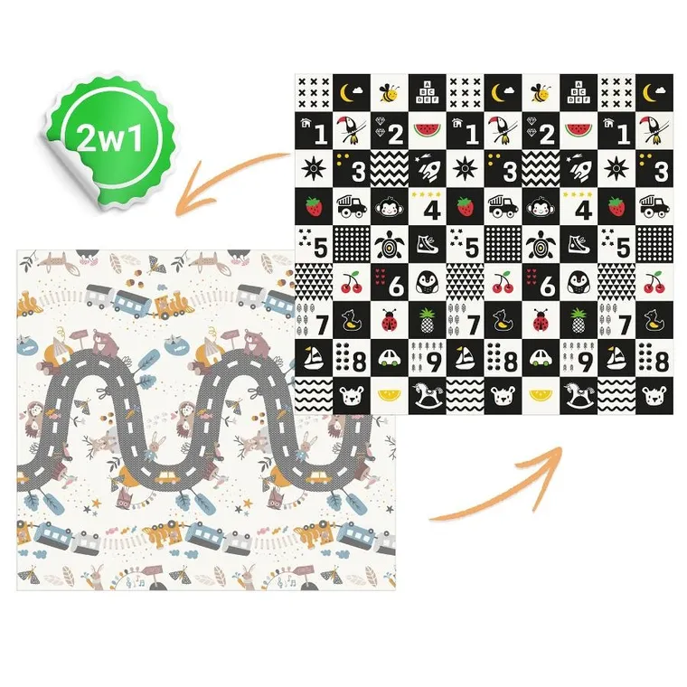 Nukido, mata piankowa, składana, 200-180-1 cm