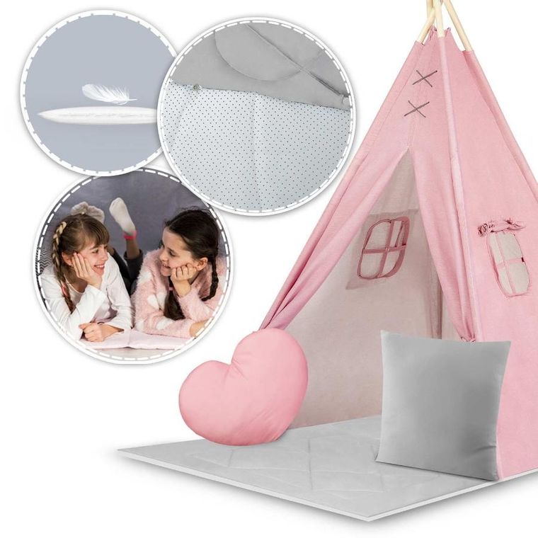 Nukido, namiot tipi dla dzieci, różowy