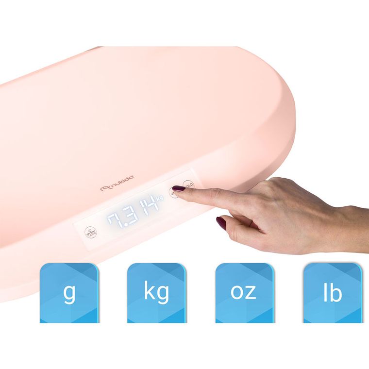 Nukido, NK-950, elektroniczna waga dla niemowląt, różowa