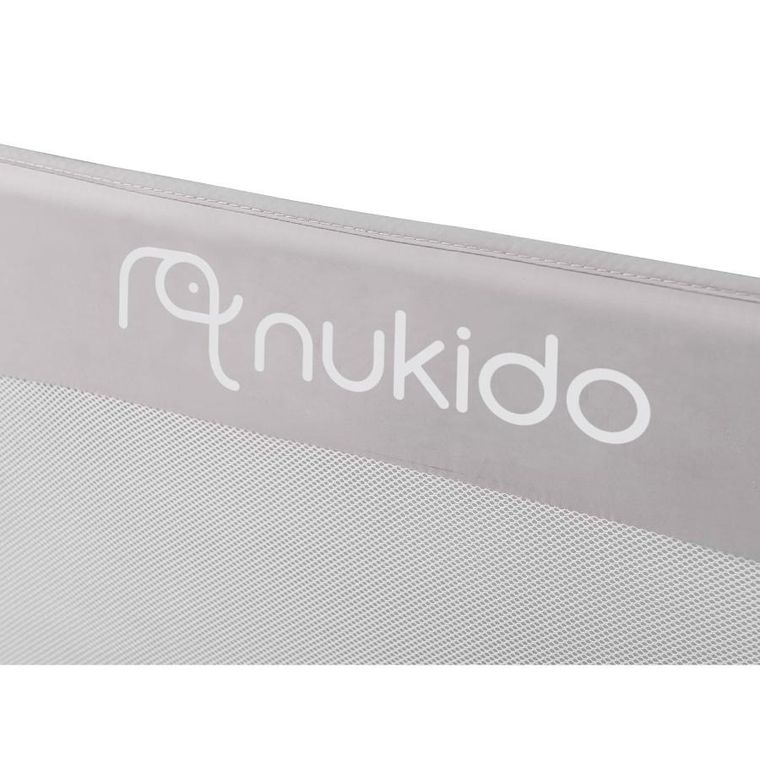 Nukido, osłona zabezpieczająca na łóżko, szara, 180-42-35 cm