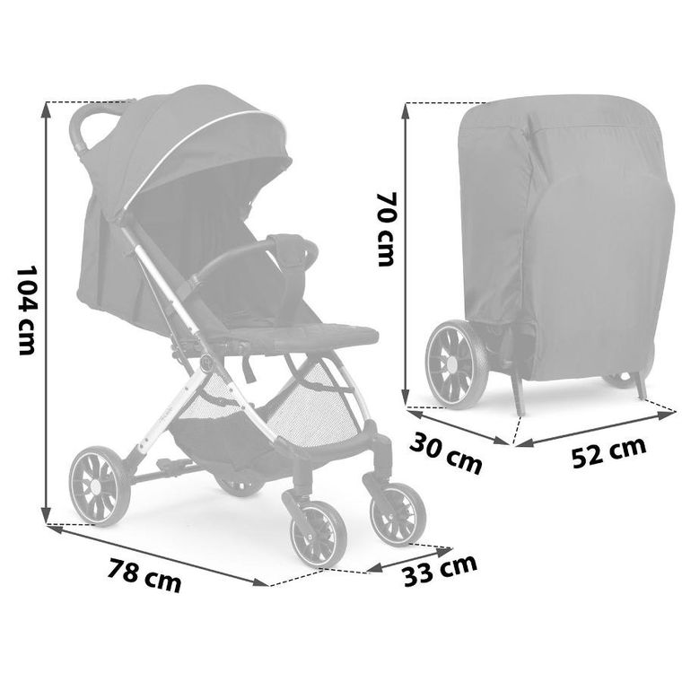 Nukido, Paseo, wózek dziecięcy, spacerówka, czarny