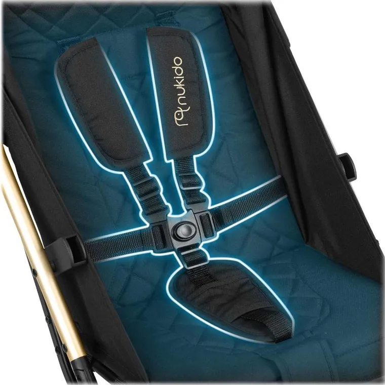 Nukido, Paseo, wózek dziecięcy, spacerówka, czarny w kropki