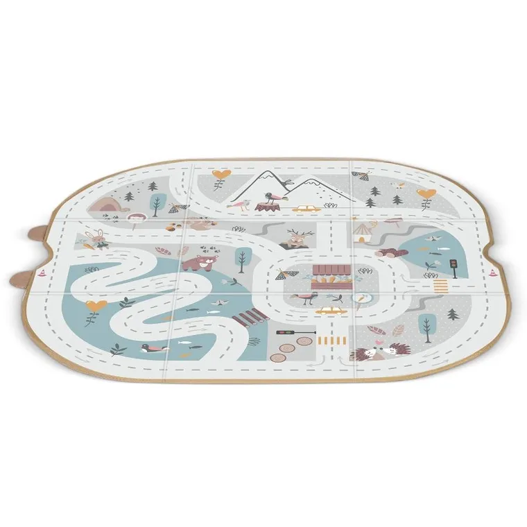 Nukido, pojemnik na zabawki i mata, szary