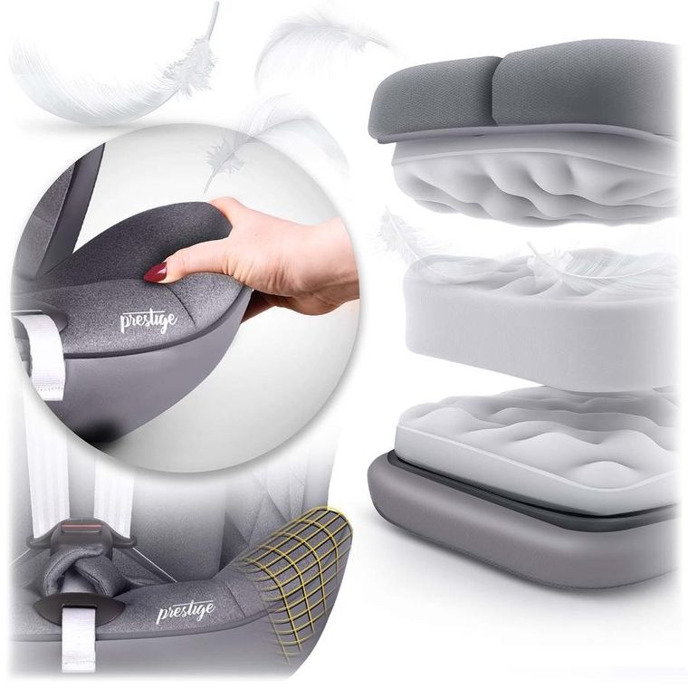 Nukido, Prestige Line, fotelik samochodowy, szary, 0-36 kg