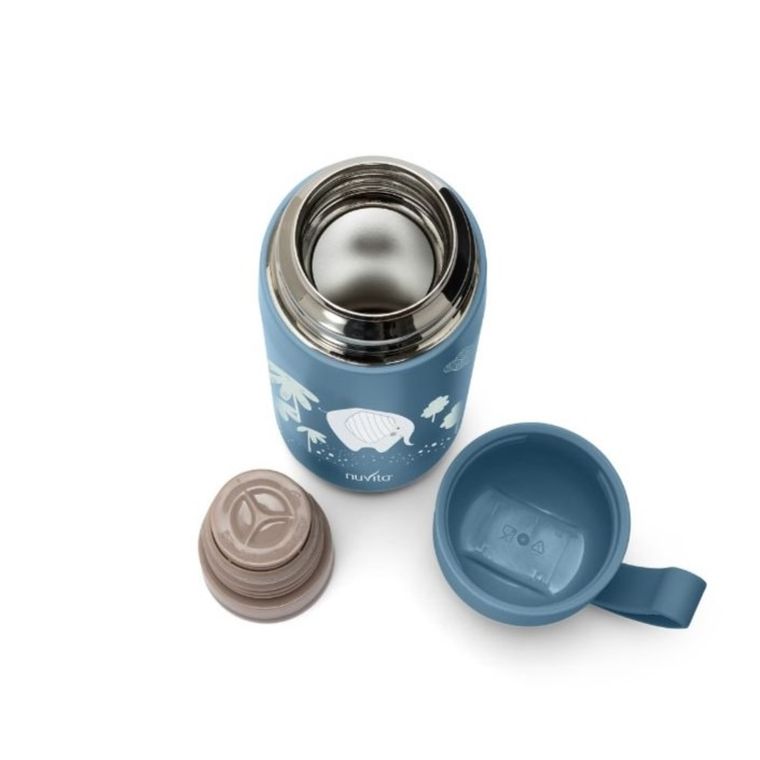 Nuvita, butelka termiczna, uchwyt silikonowy, niebieski, 400 ml