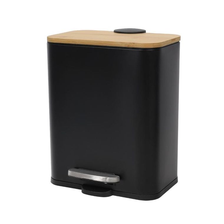 Nuxio, Zetru, wąski kosz łazienkowy z bambusem, 5l