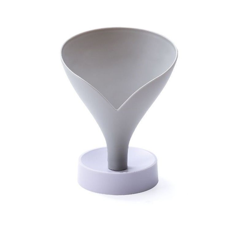 Ociekacz w kształcie lejka na sztućce, owoce, szary