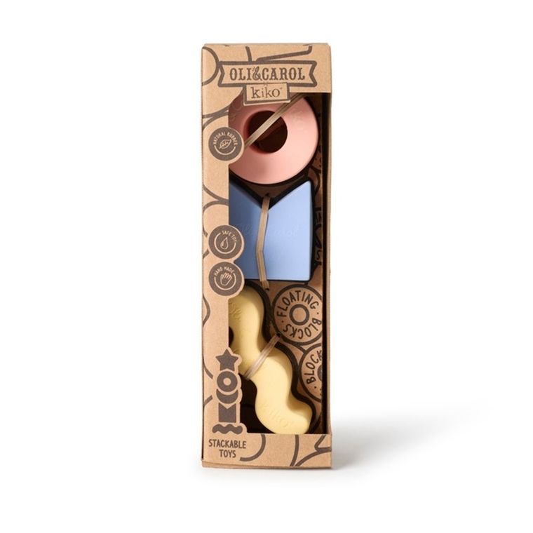 Oli & Carol, geometryczne klocki sensoryczne, Donut, 3 elementy