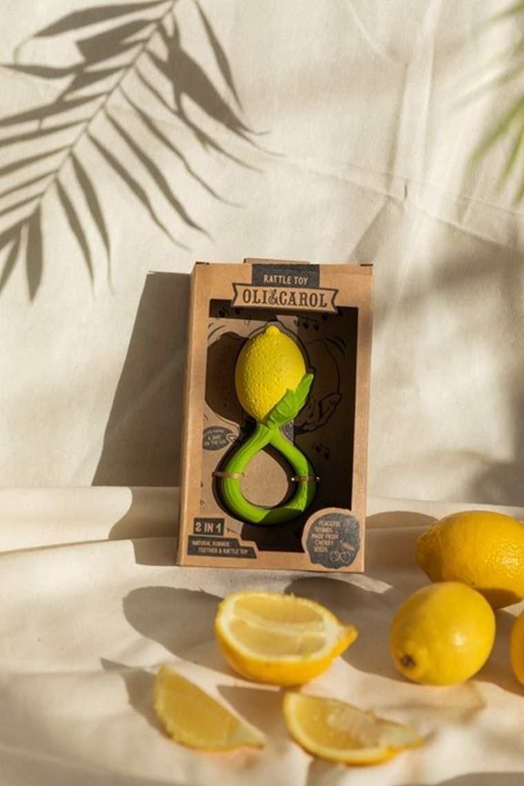 Oli & Carol, gryzak z grzechotką, Cytryna