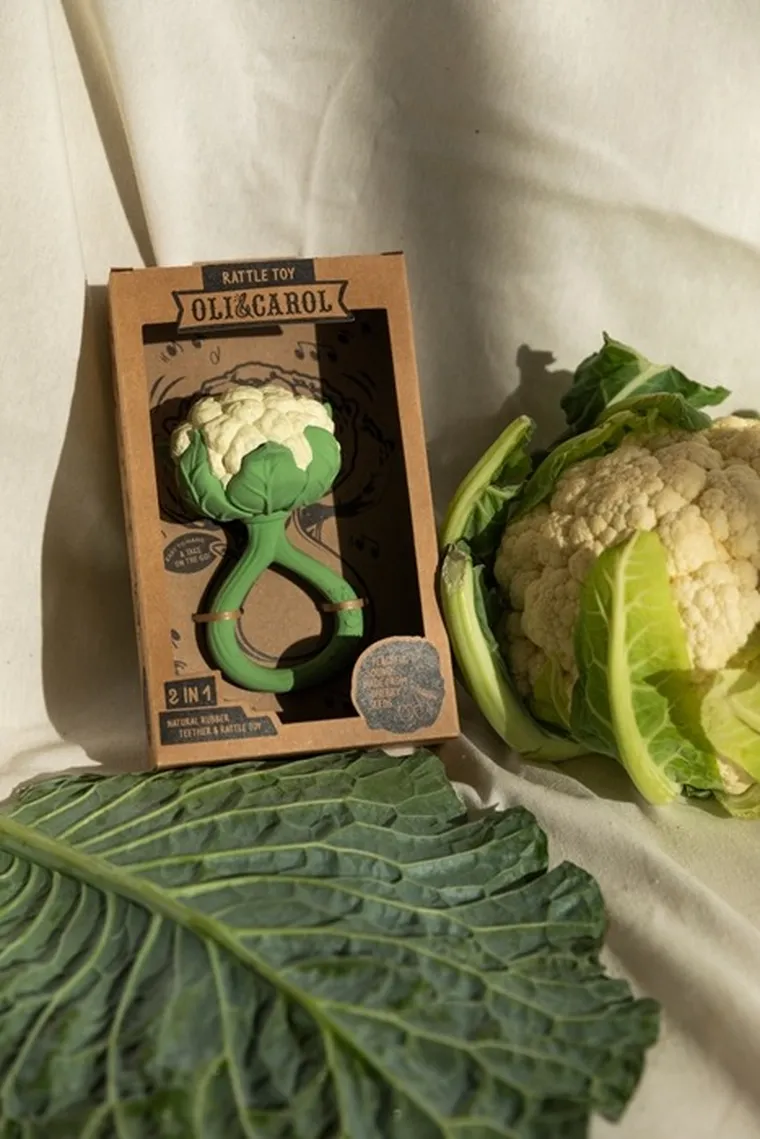 Oli & Carol, gryzak z grzechotką, Kalafior