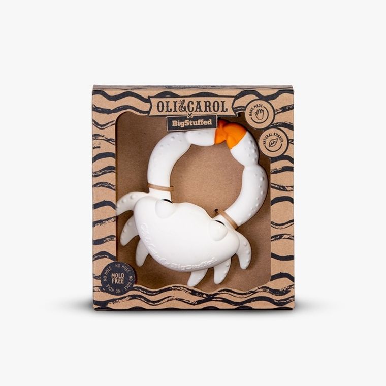 Oli & Carol x BigStuffed, gryzak i zabawka do kąpieli, Krab Sharon