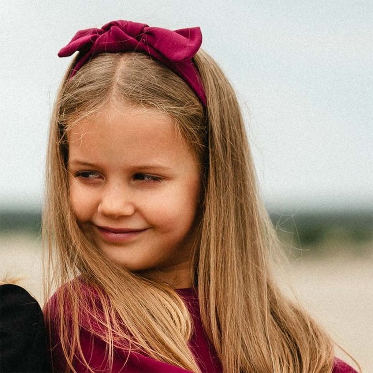 Opaska dziewczęca, bordowa, Eevi