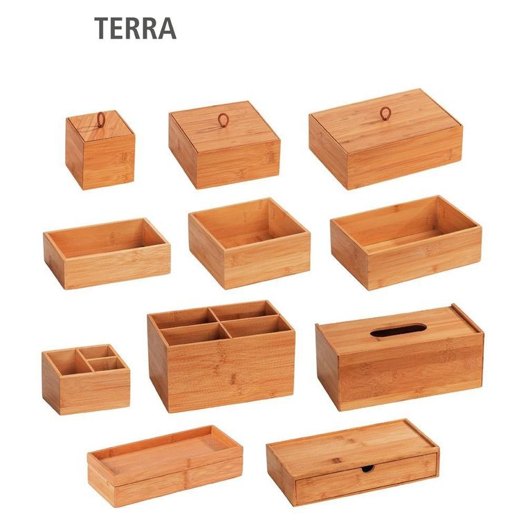Organizer łazienkowy, Terra, bambus, 22-15 cm