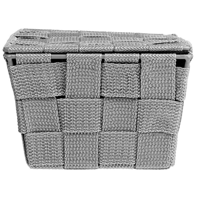 Organizer z pokrywką, Adria grey, pojemnik łazienkowy