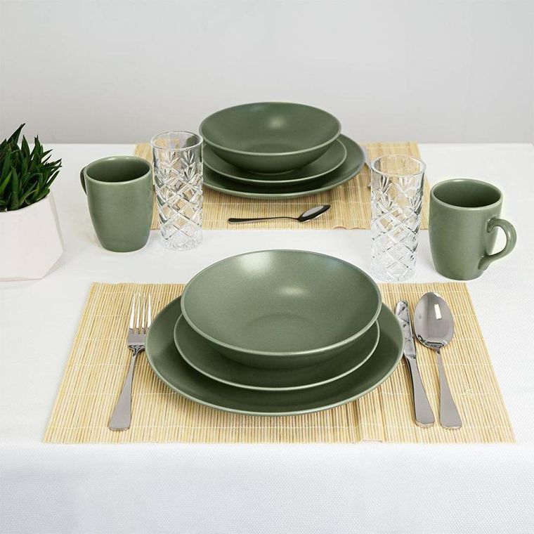 Orion, Alfa, kubek z uchem, ceramiczny, zielony, 350 ml