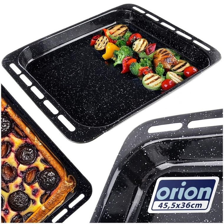 Orion, blacha do pieczenia, emaliowana głęboka, 45.5-36-5 cm