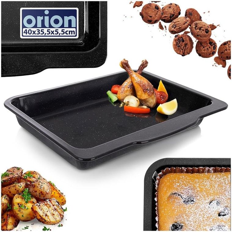 Orion, blacha do pieczenia, emaliowana, prostokątna, głęboka, 40-35,5-5 cm
