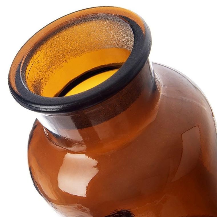 Orion, butelka szklana z korkiem i szeroką szyjką, brązowa, 500 ml