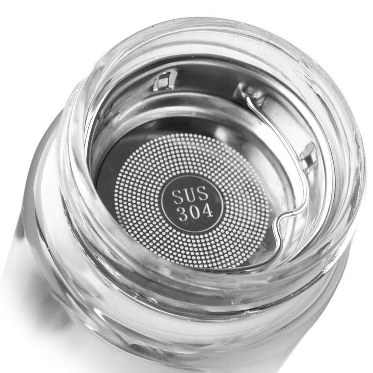 Orion, butelka szklana z sitkiem stalowym, 450 ml