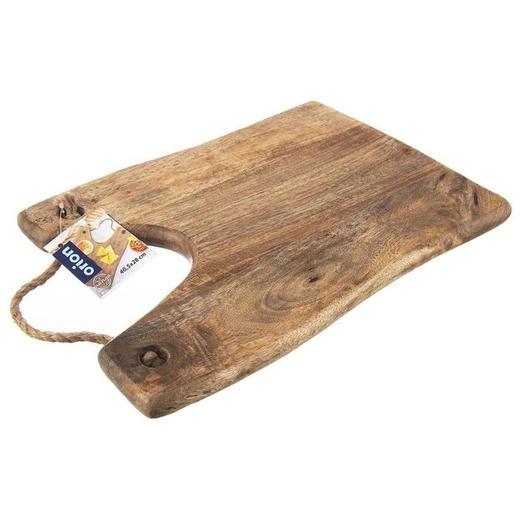 Orion, deska do krojenia i serwowania, drewniana, Mango, 40.5-28 cm