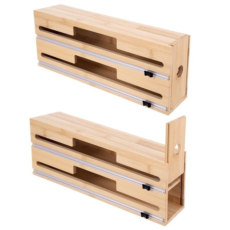 Orion, dyspenser do folii, podwójny, drewniany