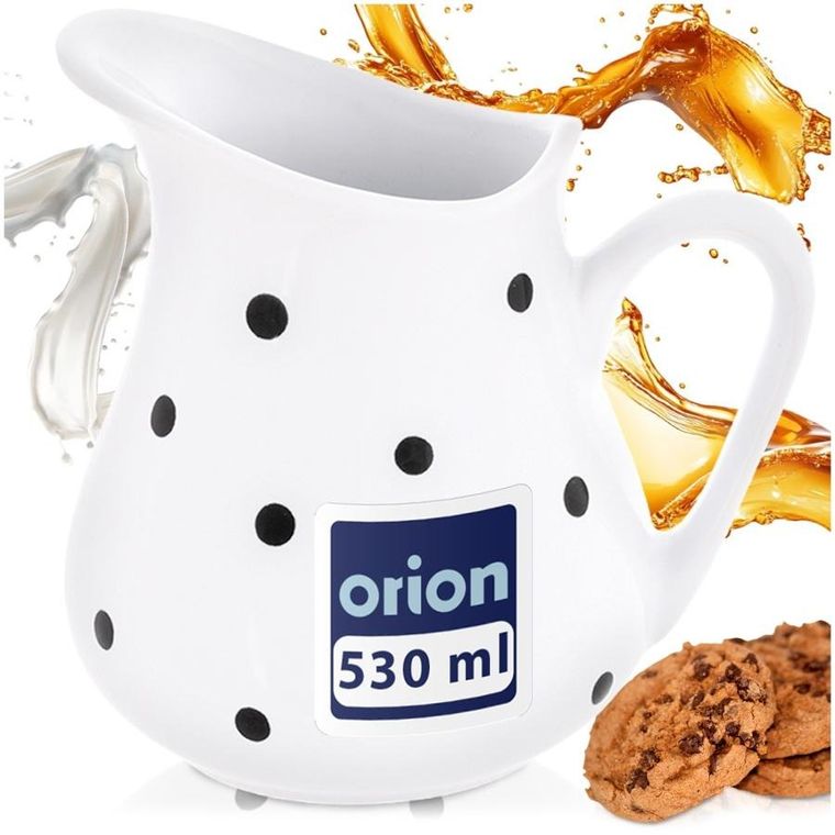 Orion, dzbanek ceramiczny, biały, 480 ml