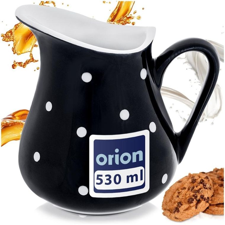 Orion, dzbanek ceramiczny, czarny, 480 ml