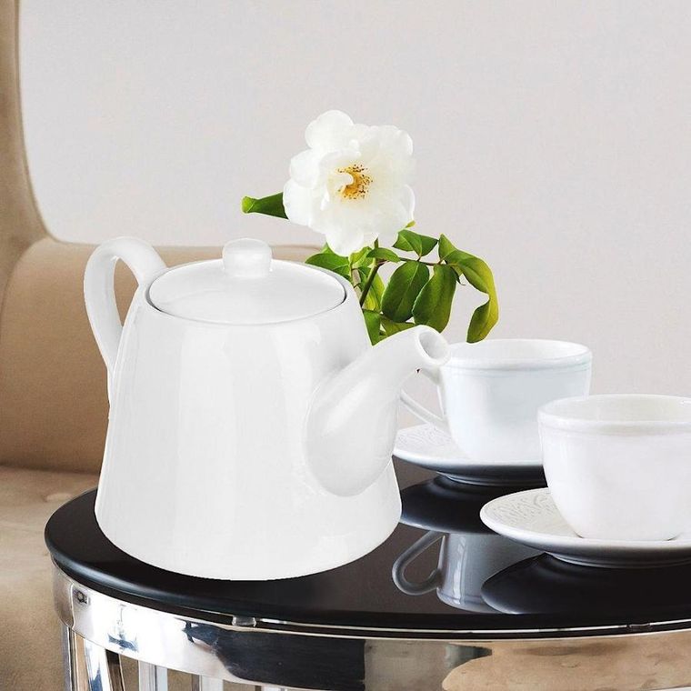 Orion, dzbanek porcelanowy z uchwytem i pokrywką, Luna, 2 l