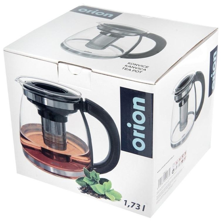 Orion, dzbanek z zaparzaczem, szklany, żaroodporny, 1,73l