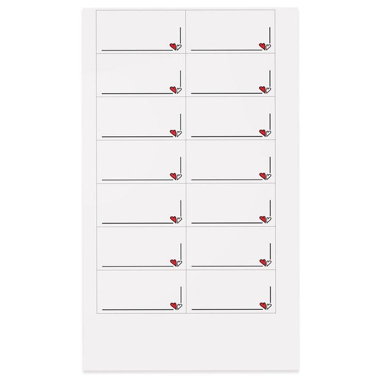 Orion, etykiety samoprzylepne na słoiki, serce, 28 szt.