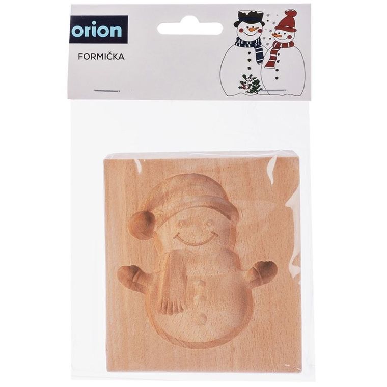 Orion, foremka do ciastek, drewniana, bałwan, 11-9,5 cm