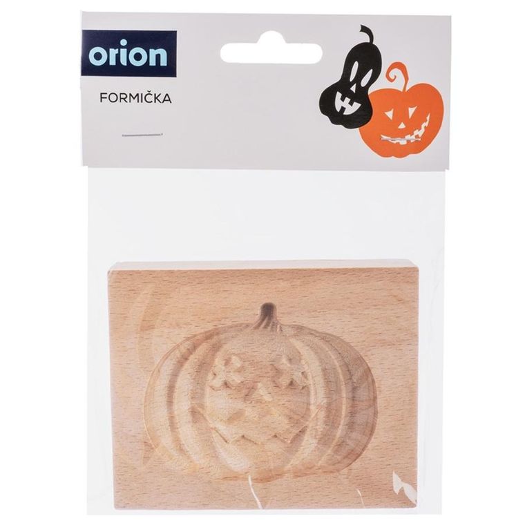 Orion, foremka do ciastek, drewniana, Halloween dynia, 10-8 cm