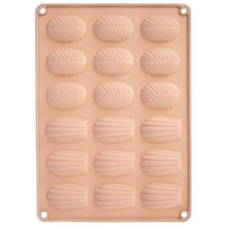 Orion, forma do ciastek i pralin, silikonowa, beżowa, 34-25-1 cm