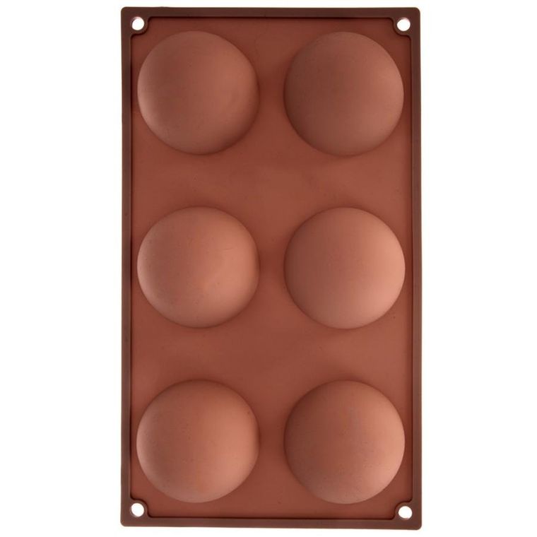 Orion, forma do ciastek i pralin, silikonowa, brązowa, 28-16,5-3 cm