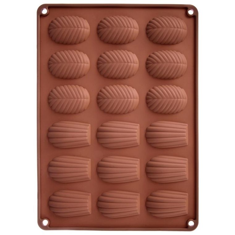 Orion, forma do ciastek i pralin, silikonowa, brązowa, 34-25-1 cm