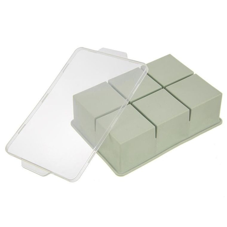 Orion, forma do kostek lodu z pokrywką silikonowa, zielona XXL, 18.5-12-5 cm