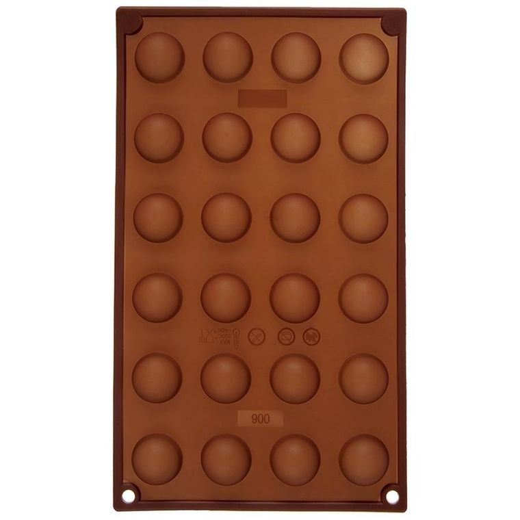 Orion, forma do pralin i czekoladek silikonowa, brązowa, 30-17,5-1,5 cm