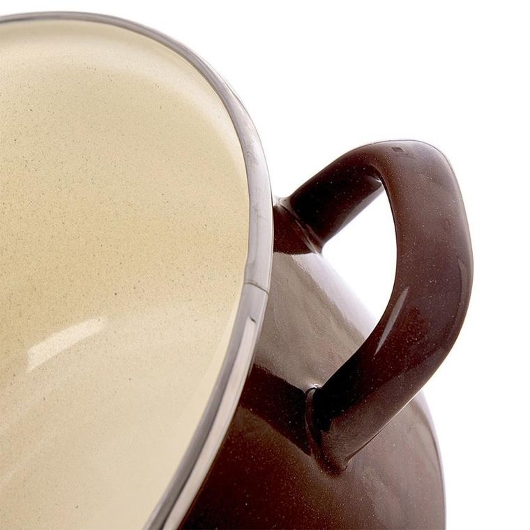 Orion, garnek emaliowany, brown, 14 cm, 600 ml