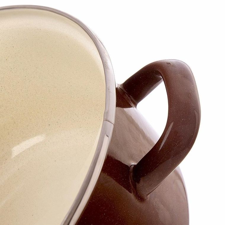 Orion, garnek emaliowany, brown, 20 cm, 3l