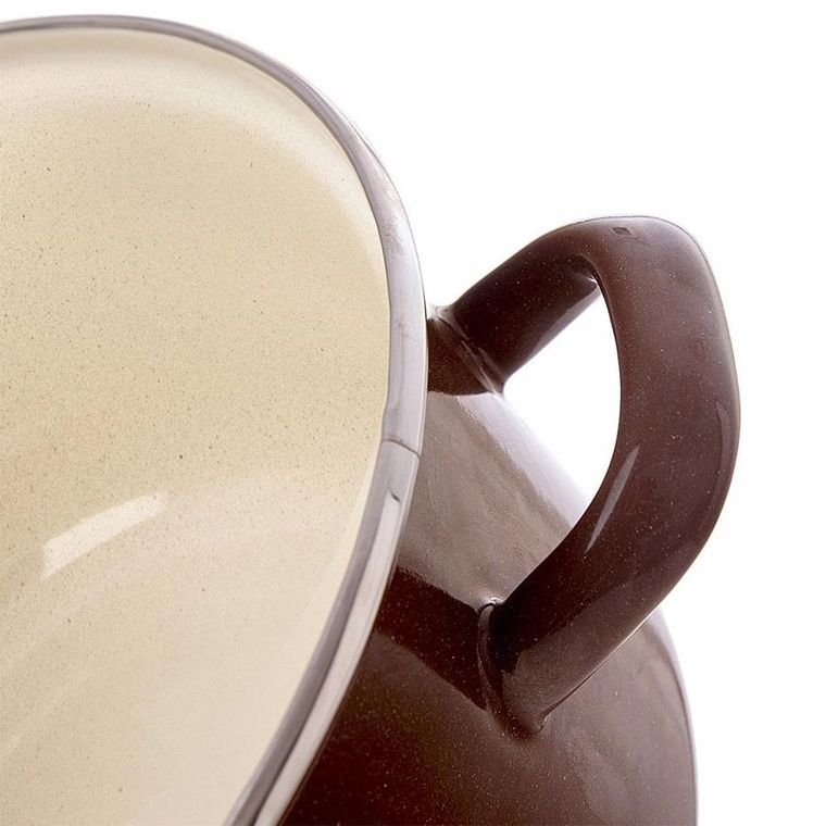Orion, garnek emaliowany, brown, 22 cm, 4l